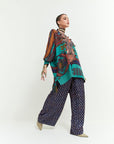 Multi Kuru Trapeze Kurti with Pants