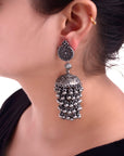 Inaya Ghunroo Oxidised Jhumka Earrings