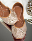 Mughal Bird Beige (Jutti)