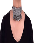 Malka Ghungroo Oxidised Choker Necklace