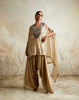 Gold Silk Kaftan Set