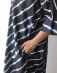 Black Lehriya Kurta Set