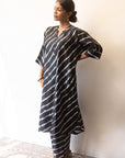 Black Lehriya Kurta Set