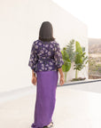 Camellia draped gown with shirt