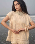 Offwhite Embroidery Rosetta top