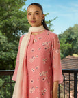 Blush Pink Floral Kurta Set