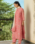 Blush Pink Floral Kurta Set