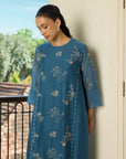 Indigo Floral Kurta Set