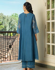 Indigo Floral Kurta Set