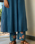 Indigo V Neck Kurta Set