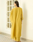 Marigold Kurta Set With Floral Vine Embroidery