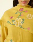 Marigold Kurta Set With Floral Vine Embroidery