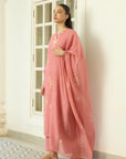 Blush Pink Printed Kurta Set