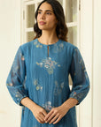 Indigo Thread Embroidered Tunic