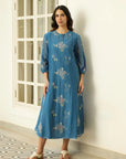 Indigo Thread Embroidered Tunic