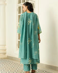 Aqua Applique Kurta Set