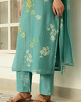 Aqua Applique Kurta Set