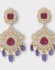 Luxuriously Polki Dangler Earrings