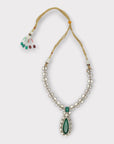 Polki & Green Beaded Necklace Set