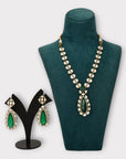 Polki & Green Beaded Necklace Set
