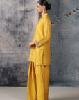 Mehrang Yellow Short Buti Kurta Set