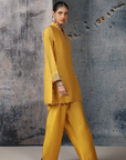 Mehrang Yellow Short Buti Kurta Set