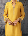 Mehrang Yellow Short Buti Kurta Set