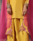 Mehrang Yellow Short Buti Kurta Set