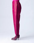 Ananyata Burnished Tissue Pants In Pink