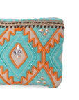 Poppy Turqouise Zipper Pouches