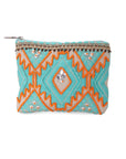 Poppy Turqouise Zipper Pouches