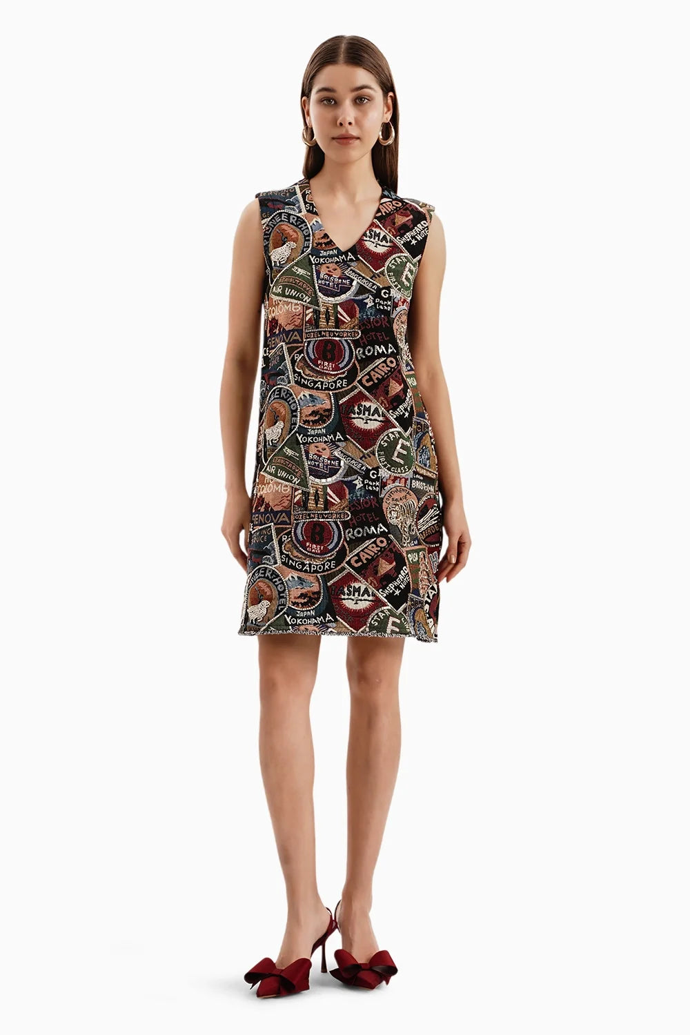 Stamp Jacquard Dress