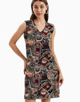 Stamp Jacquard Dress