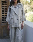 Hemis Double-Breasted Jacket – Stripes