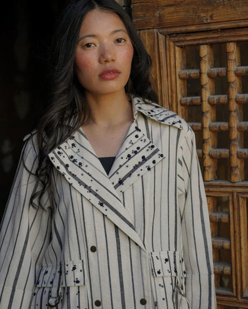 Hemis Double-Breasted Jacket – Stripes
