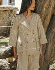 Hemis Double-Breasted Jacket – Sand