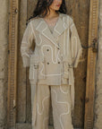 Hemis Double-Breasted Jacket – Sand