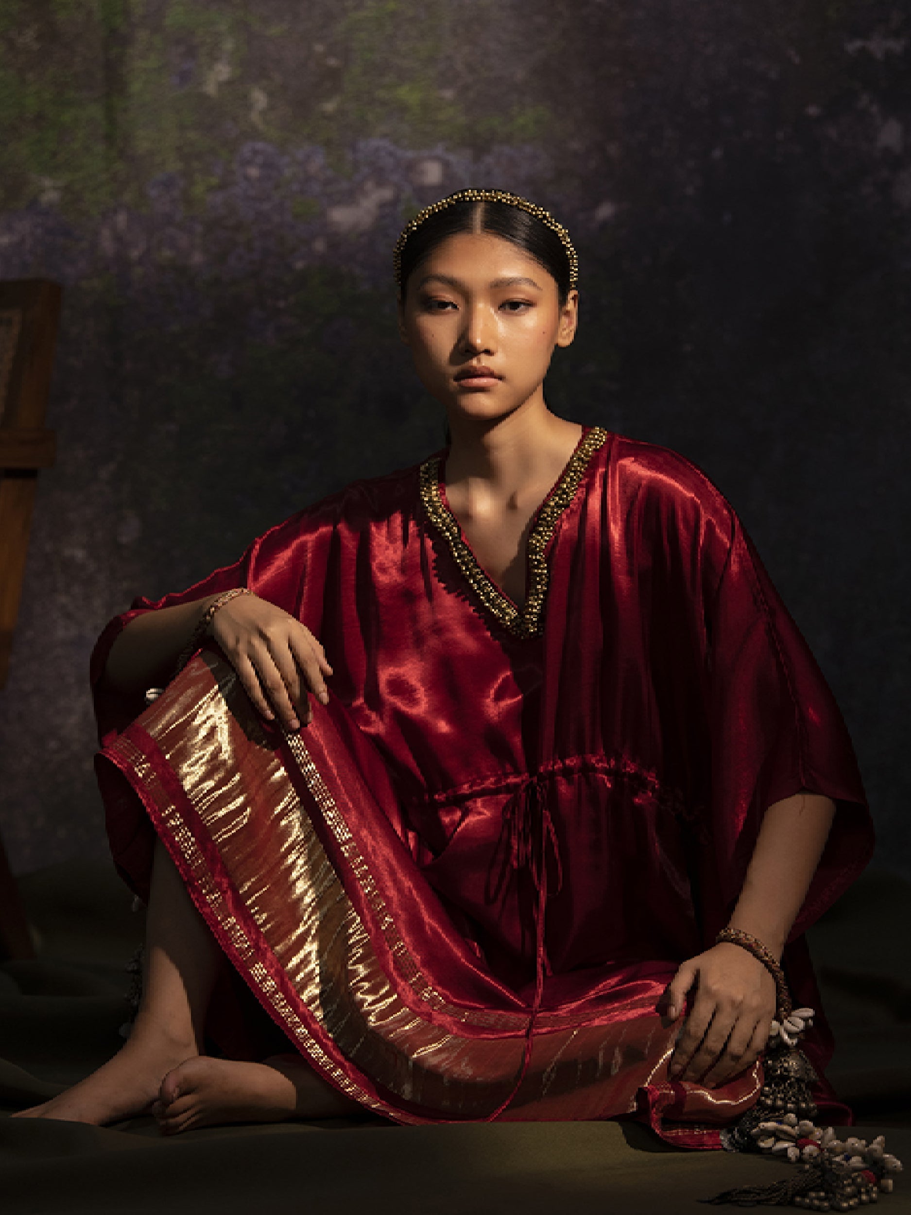 Sudevi Maroon (Kaftan)