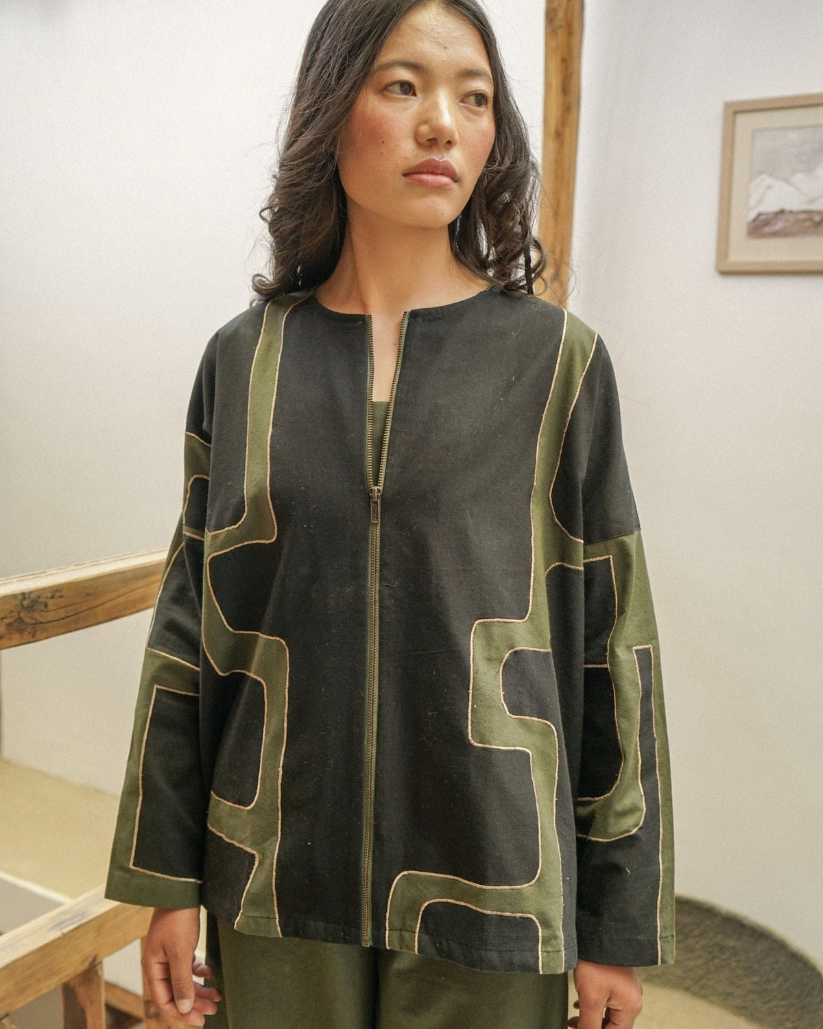 Indus Patchwork Jacket – Noir