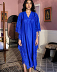 Blue Raisa Kaftan Dress