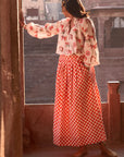 BAWARI SKIRT RED CHECKS