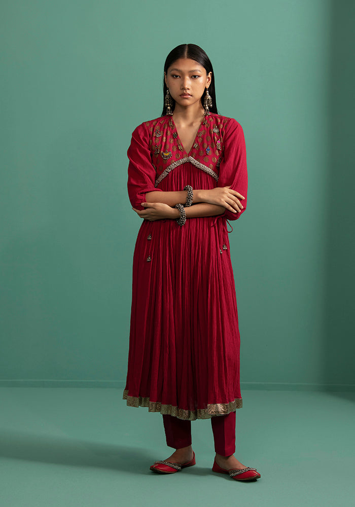 Aashvi Red (Kurta Set)