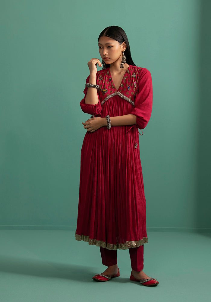 Aashvi Red (Kurta Set)