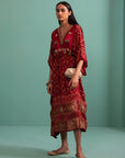 Tejaswani Maroon (Kaftan)
