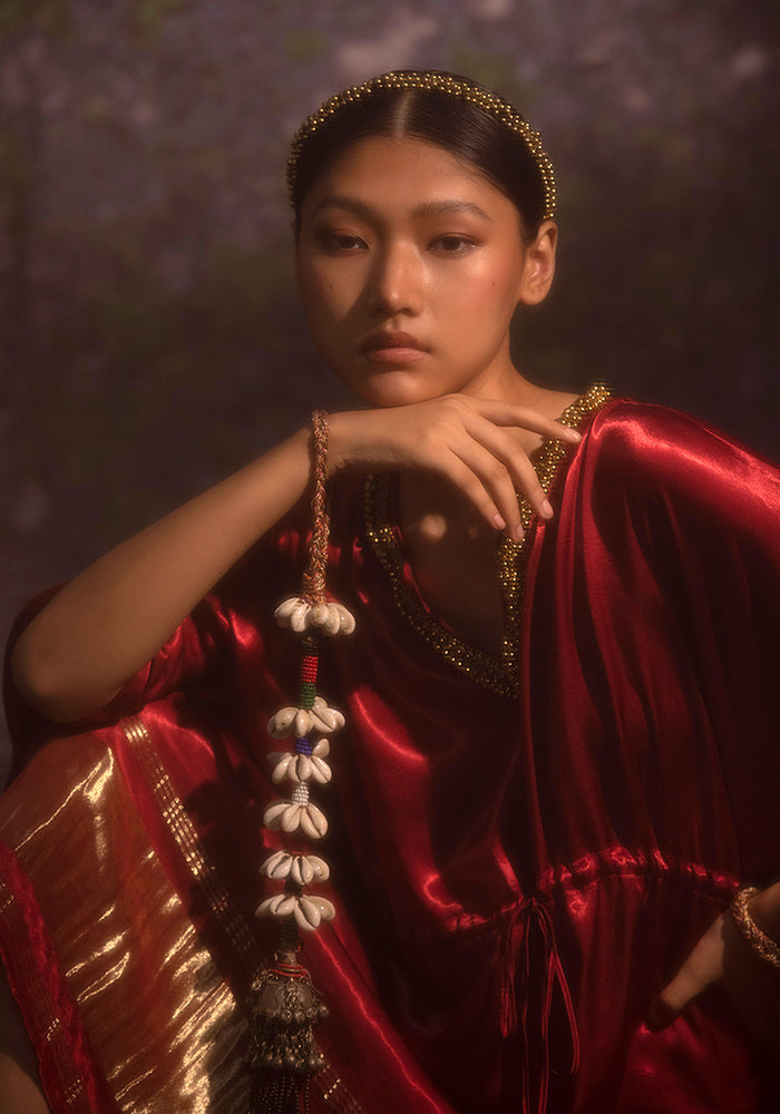 Sudevi Maroon (Kaftan)