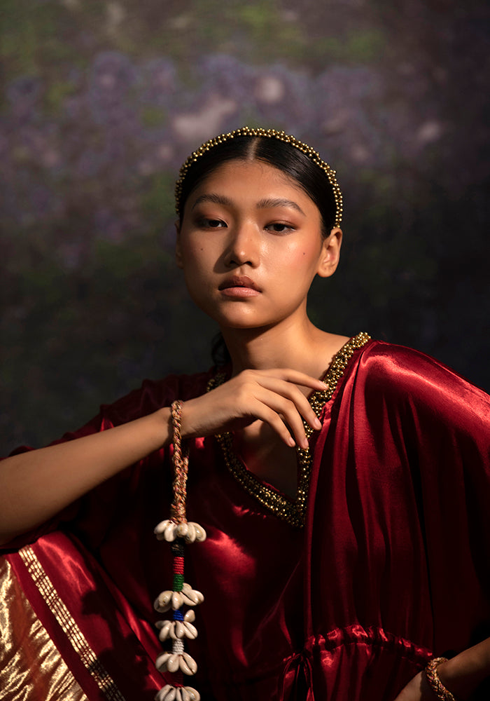 Sudevi Maroon (Kaftan)