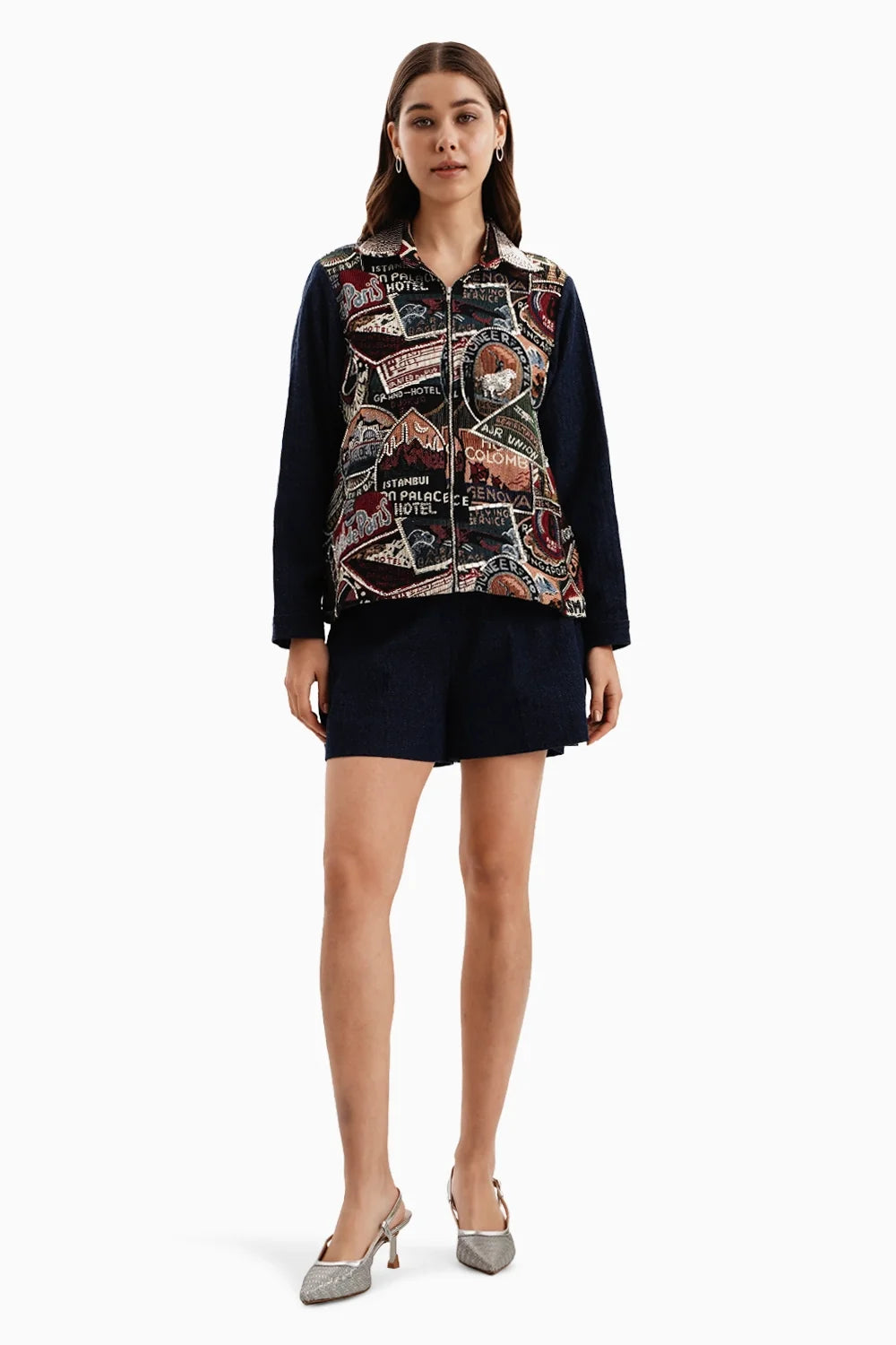 Dark Denim Herringbonestamp Jacket