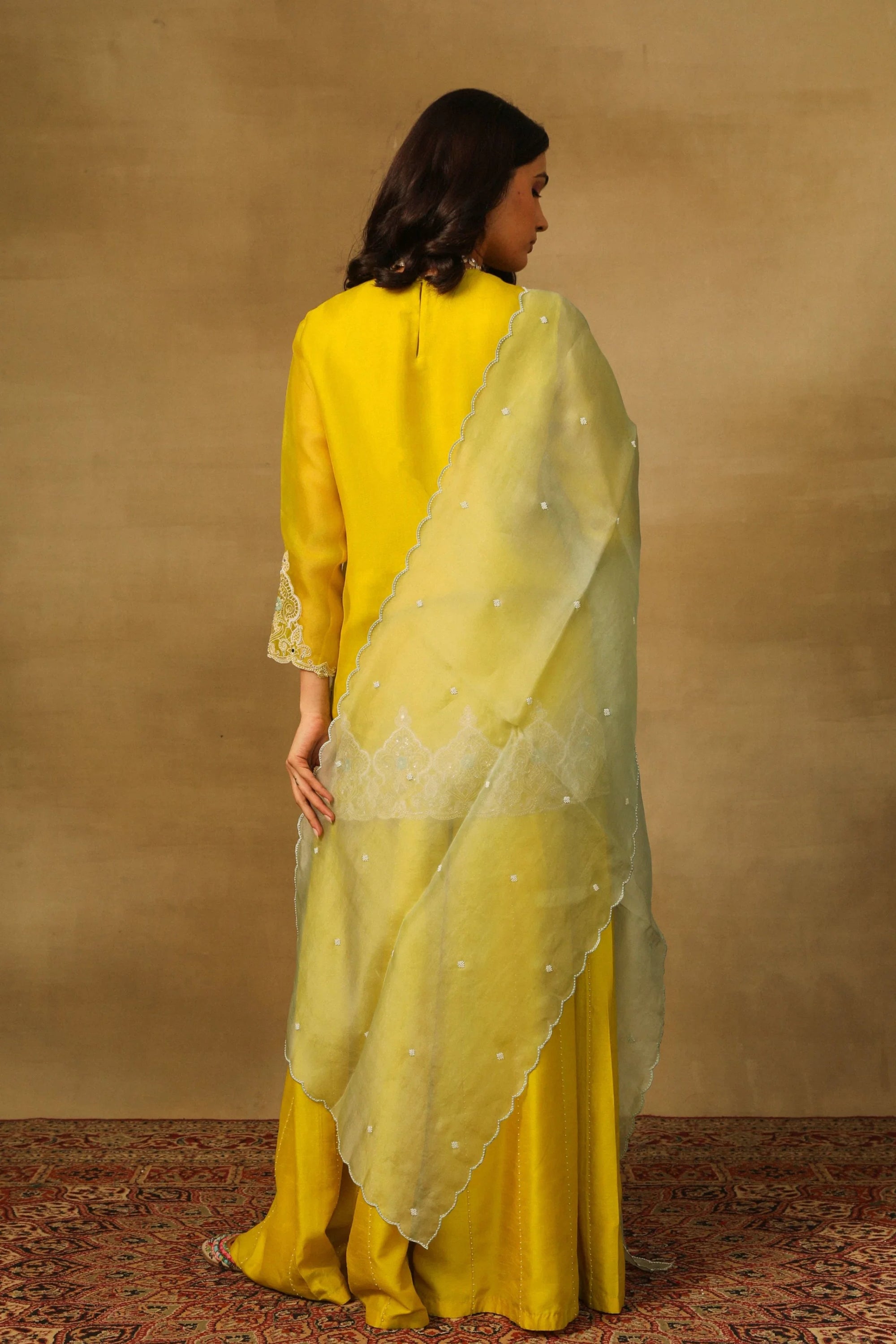 Yellow Sharara Set