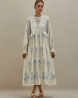 Off White Cotton Long Dress