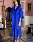 Blue Raisa Kaftan Dress